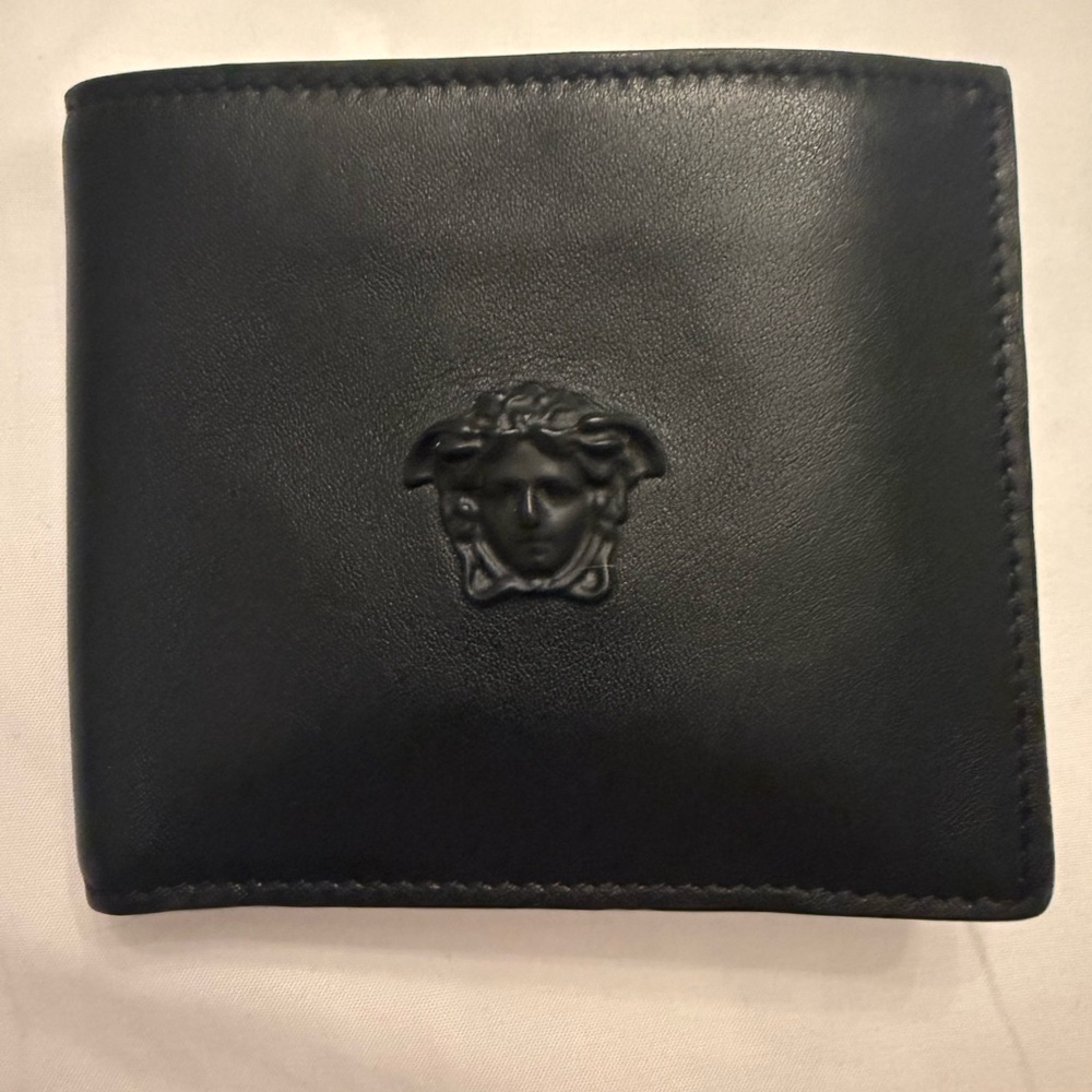 Versace Black Medusa Leather Card Holder